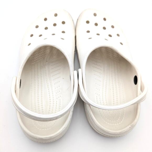 Crocs Classic Clogs Ankle Strap Round Toe Slip On Shoes Kids White Size J6 EU22 - Picture 9 of 10